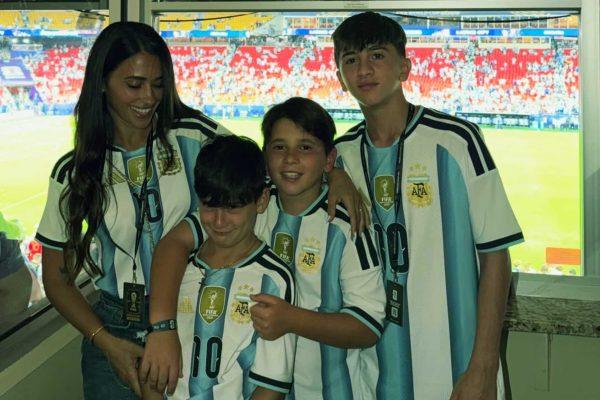 Antonela Roccuzzo Steps In to Calm Messi Sons' Tiff in World Cup Suite