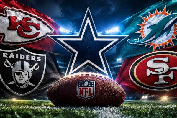 Cowboys face primetime test as NFL Week 5 brings key matchups for Chiefs, Raiders, Dolphins, 49ers