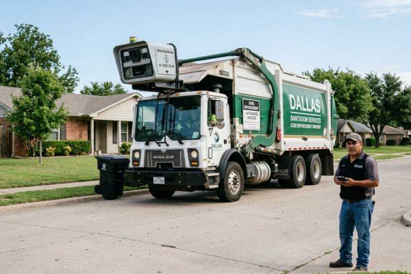 Dallas garbage trucks now use AI to inspect homes for code violations