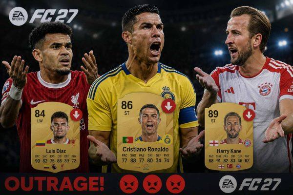 EA FC 27 ratings backlash: Ronaldo and Díaz hit with controversial downgrades