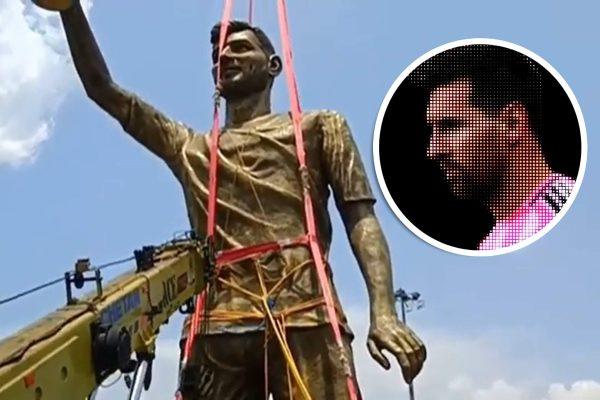 Giant Messi Statue in Kolkata Dismantled Over Safety Fears