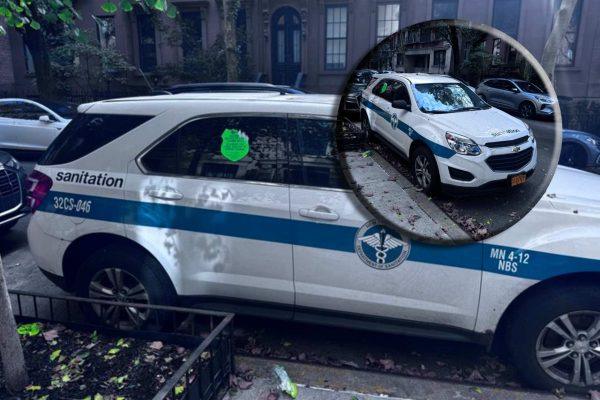 NYC driver turns shame sticker on sanitation truck in parking protest