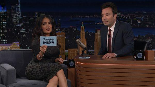 Salma Hayek's Spanish game leaves Jimmy Fallon guessing on late-night TV