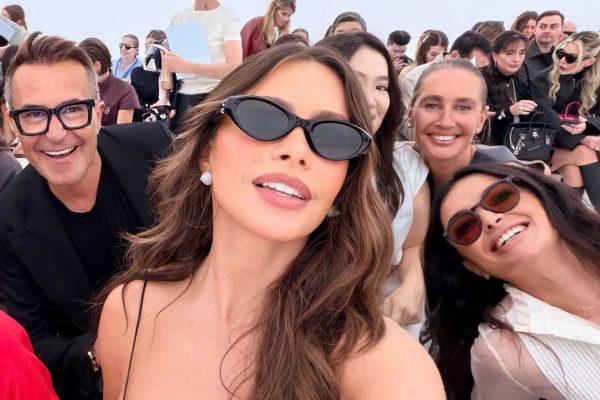 Sofia Vergara owns Paris Fashion Week in a fitted black Hermès dress