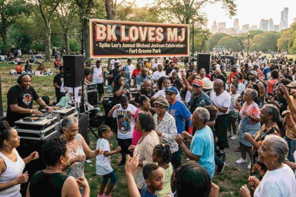 Spike Lee brings Michael Jackson tribute back to Brooklyn's Fort Greene Park