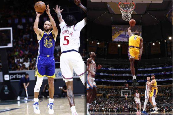 Steph Curry and Bronny James laugh off NBA's new push-off rule
