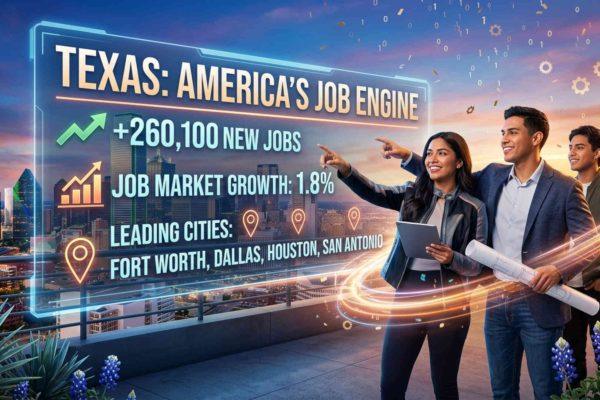 Texas Leads U.S. Job Growth in 2026, Driven by Energy and Services Sectors
