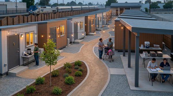 Van Nuys Tiny Home Village Offers Rent-Free 64-Sq-Ft Units as LA Housing Solution