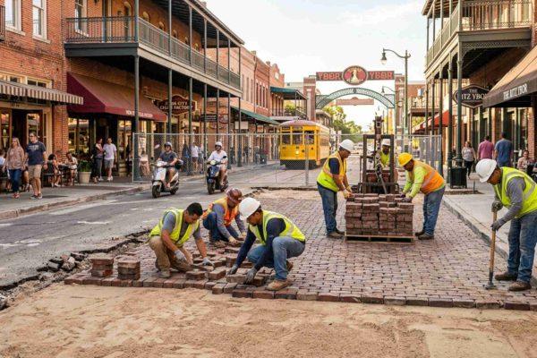 Ybor City's 7th Avenue Gets Safer with Return of Historic Brick Streets